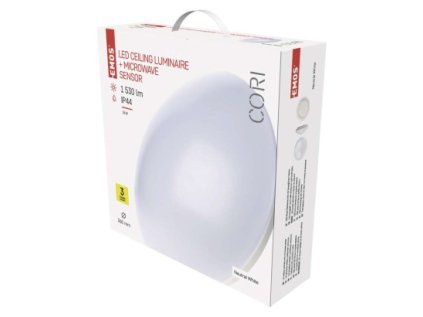 LED prisad. svietidlo Cori s pohyb. senz.,kr. 18W n.b., IP44