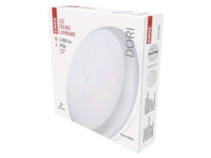 LED prisadené svietidlo DORI, kruh. biele 24,5W neutr.b., IP54