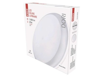 LED prisadené svietidlo DORI, kruh. biele 18W neutr.b., IP54