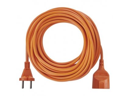 Dvojžilový pohyblivý prívod 10 m / 1 zásuvka / oranžový / PVC / 230 V / 1 mm2