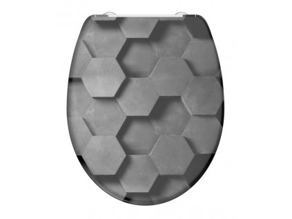 Schütte GREY HEXAGONS| Duroplast, Duroplast, Soft Close