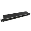 Solarix patch panel 24 x RJ45 CAT5E STP černý 1U, SX24-5E-STP-BK-N