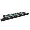 Solarix patch panel 24 x RJ45 CAT5E UTP s vyvaz. lištou černý 1U, SX24L-5E-UTP-BK-N