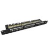 Solarix patch panel 24 x RJ45 CAT6 UTP s vyvazovací lištou černý 1U, SX24L-6-UTP-BK-N