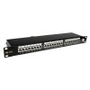 Solarix patch panel 24 x RJ45 CAT6 STP černý 1U, SX24-6-STP-BK