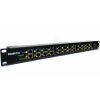 Patch panel POE Gigabit cat.5e 12p 1U Black 19" rack