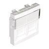 45971 SBR: Kryt pre 2 konektory RJ45, 2-moduly, biela