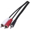 Kábel JACK 3,5mm stereo, vidlica - 2× CINCH vidlica 1,5m